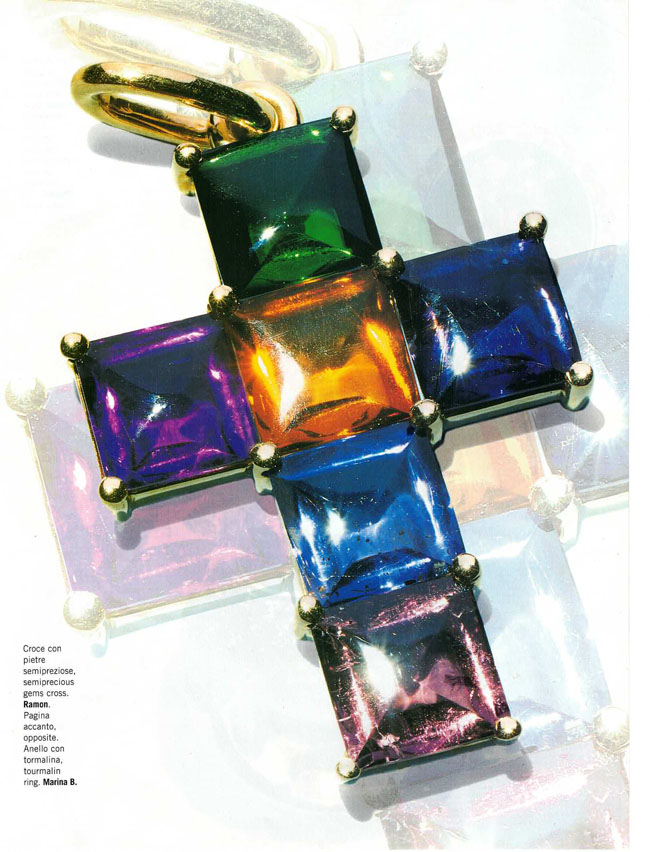 11-1997-015-VogueGioiello-Jewelry-Pendant-Gemstone-Cross-MultiColor
